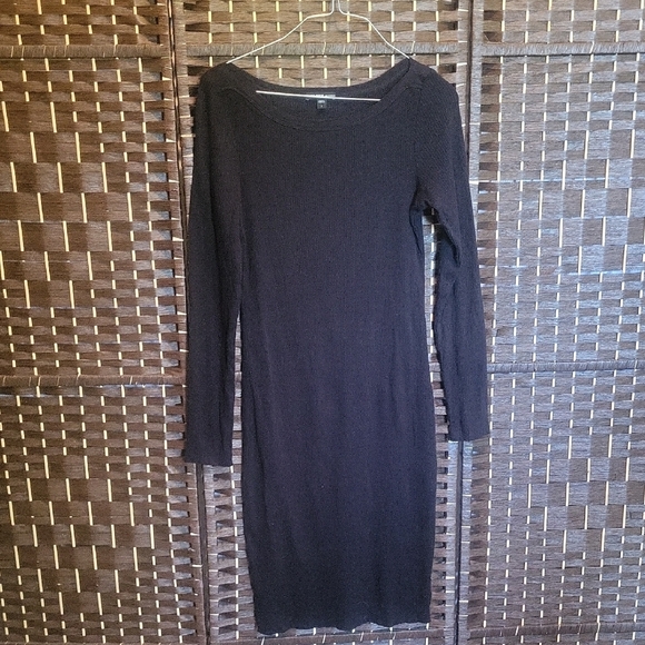 James Perse Classic Black Long Sleeve Dress - Picture 1 of 4